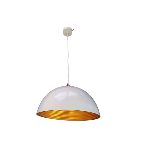 [LAM-LUX-LD54] LAMPARA COLGANTE DECORATIVA E27 40 CM X 40 CM MOD. GLASS COLOR BLANCO REF.LD203 MARCA LUXOLAR
