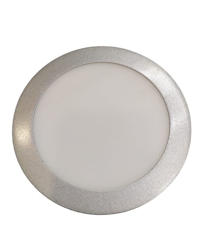 [LAM-LUZ-S-MZ-PB173-R12S] LAMPARA LED SUPERFICIAL REDONDA 12 W COLOR SILVER REF. S-MZ-PB173-R12S LUZ DE ORO