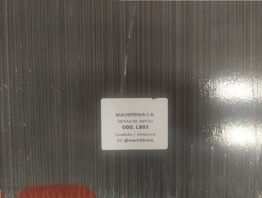 [LAM-MAC-LB03] LAMINA DE BAMBOO 8 MM X 1,22 MTS X 2,44 MTS COLOR GRIS PLATA MACHIFERMA