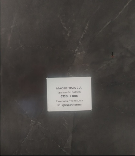 [LAM-MAC-LB06] LAMINA DE BAMBOO 8 MM X 1,22 MTS X 2,44 MTS COLOR GRIS OSCURO CON BETA MACHIFERMA