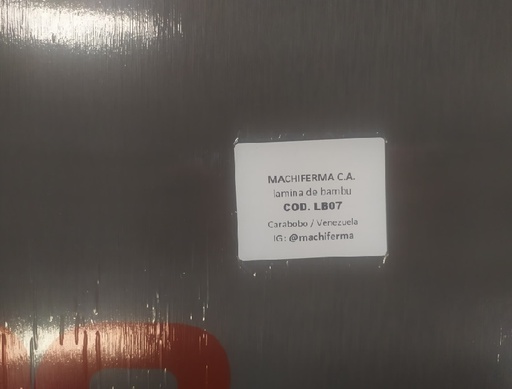 [LAM-MAC-LB07] LAMINA DE BAMBOO 8 MM X 1,22 MTS X 2,44 MTS COLOR GRIS CLARO MACHIFERMA