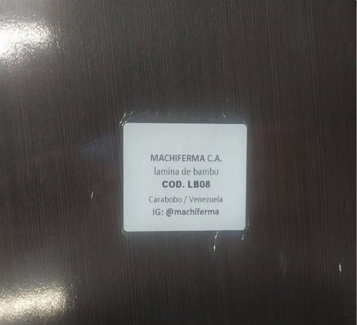 [LAM-MAC-LB08] LAMINA DE BAMBOO 8 MM X 1,22 MTS X 2,44 MTS COLOR ROBLE OSCURO MACHIFERMA