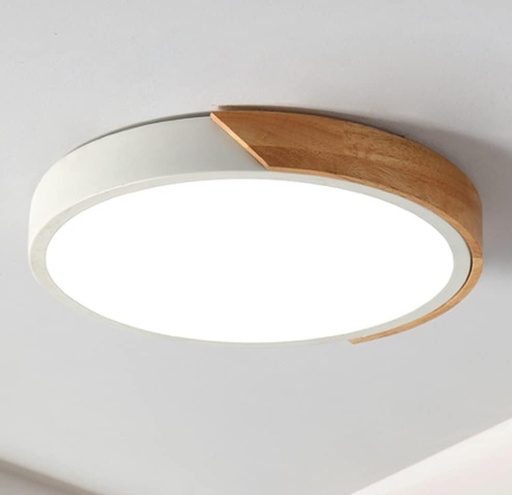 [LAM-MIV-X0030IDE2B] LAMPARA DE TECHO LED 15.8" 4000K REF. X0030IDE2B COLOR BLANCO MADERA MARCA MIVENDA