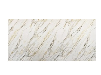 [LAM-NAN-8024] LAMINA DE PVC MARMOLIZADA 1.22 MTS X 2.44 MTS X 3 MM BLANCO VETA AMARILLA MARCA NANUM LIGHT