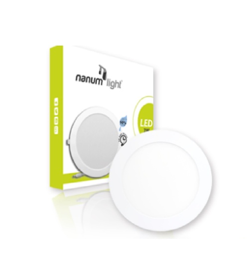 [LAM-NAN-880202053375] LAMPARA PANEL LED REDONDO P/EMP 12W 3000K REF. 8802020533757 MARCA NANUM LIGHT