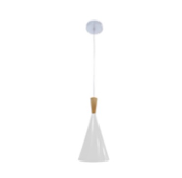 [LAM-PIE-00108003] LAMPARA COLGANTE 60W E27 18,5 X 37 CM EINAR COLOR BLANCO - MADERA REF. 00108003 MARCA PIERROT