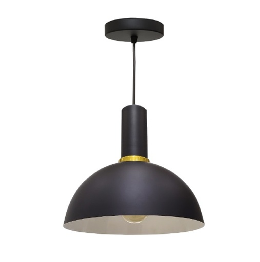[LAM-PIE-00108066] LAMPARA COLGANTE 60W E27 33 X 32 CM SYLVI NEGRO MATE BLANCO BRILLANTE REF. 00108066 MARCA PIERROT