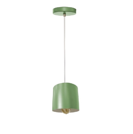 [LAM-PIE-00108110] LAMPARA COLGANTE 60W E27 11.5 X 12.5 X 12.5 CM LYNEA VERDE BLANCO REF. 00108110 MARCA PIERROT