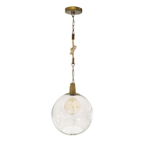 [LAM-PIE-00108128] LAMPARA COLGANTE 60W E27 37 X 30 X 30 CM DONIA COLOR BRONCE REF. 00108128 MARCA PIERROT