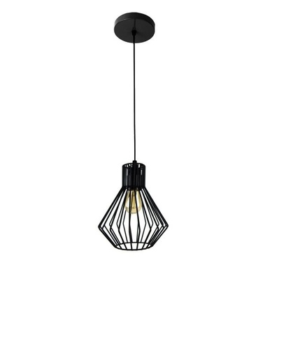[LAM-PIE-00110332] LAMPARA COLGANTE 60W E27 17 X 17 X 20,5 CM MUT COLOR NEGRO REF. 00110332 MARCA PIERROT