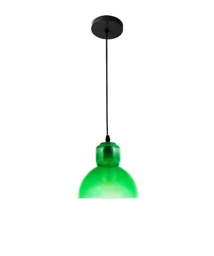 [LAM-PIE-00110408] LAMPARA COLGANTE 60W E27 19,5 X 19,5 X 19 CM BELL GLASS COLOR VERDE REF. 00110408 MARCA PIERROT