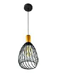 [LAM-PIE-00110438] LAMPARA COLGANTE 60W E27 20 X 20 X 25 CM ATRIA COLOR NEGRO-MADERA REF. 00110438 MARCA PIERROT