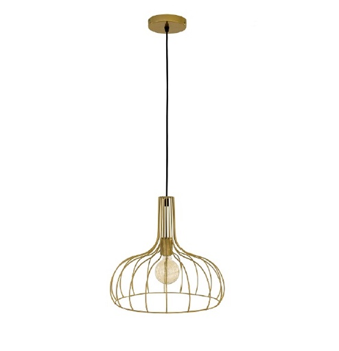 [LAM-PIE-00110450] LAMPARA COLGANTE 60W E27 35 X 35 CM AMIR COLOR DORADO REF. 00110450 MARCA PIERROT