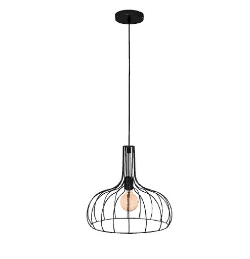 [LAM-PIE-00110451] LAMPARA COLGANTE 60W E27 35 X 35 CM AMIR COLOR NEGRO REF. 00110451 MARCA PIERROT