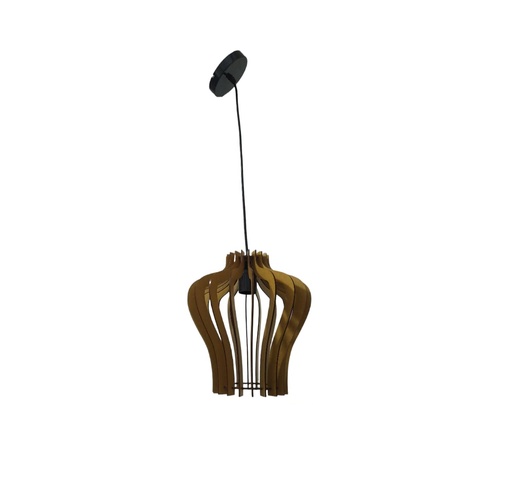 [LAM-PIE-00112005] LAMPARA COLGANTE 60W E27 24,5 X 24,5 X 26 CM ARTISTIC BELL COLOR MADERA REF. 00112005 MARCA PIERROT