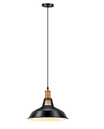 [LAM-PYN-X002RY92WZ] LAMPARA COLGANTE DE TECHO INDUST. MOD. GRANERO VINTAGE NEGRO/BLANCO REF. X002RY92WZ MARCA PYNSSEU