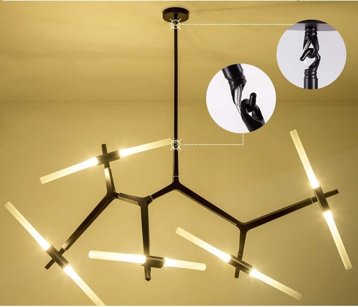 [LAM-WEE-X001V42DNH] LAMPARA COLGANTE ARAÑA SPUTNIK 10 LUCES C/ PANTALLA DE VIDRIO REF. X001V42DNH MARCA WEESALIFE