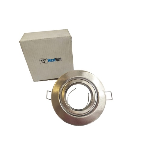 [LAM-WES-845917] LAMPARA SPOT 4.5" P/EMP REDONDO P/DICROICO GU10 SIN BOMB. COLOR ACERO REF. 845917 MARCA WESTLIGHT