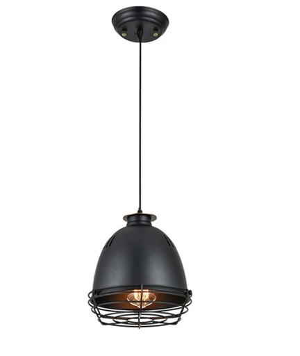 [LAM-YIL-X002RBQSTD] LAMAPARA COLGANTE DE TECHO MOD. CANDELABRO C/ REJILLA COLOR NEGRO REF. X002RBQSTD MARCA YILYNN