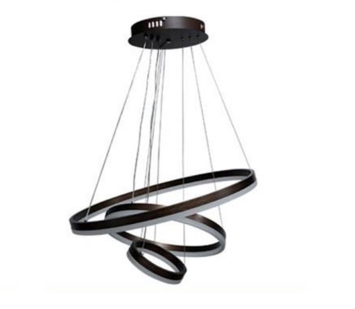 [LAM-ZAX-1602] LAMPARA COLGANTE LED 76W 60+40+20 SWIRL LUZ FRIA D/ ILUMINACION COLOR NEGRO REF. 1602 MARCA ZAXON