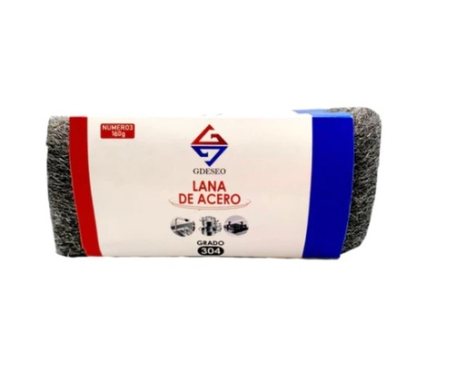[LAN-GDE-LAN-A02] LANA DE ACERO N° 3 DE 160 GR REF. LAN-A02 MARCA GDESEO