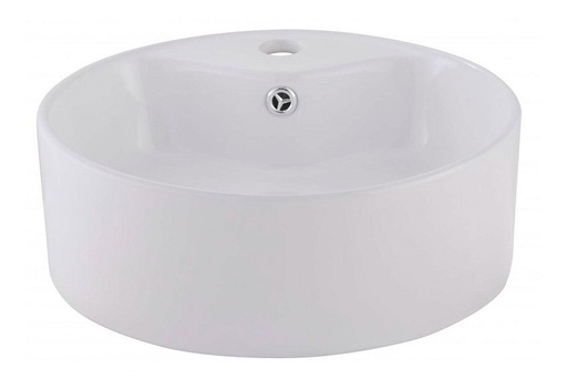 [LAV-BM-LAVRESOM01] LAVAMANOS REDONDO DE SOBREPONER CON HUECO 40 CM DE DIAMETRO BLANCO REF. LAVRESOM01 MARCA BM