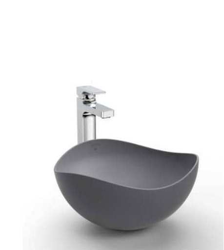 [LAV-ROC-ROLAV9944] LAVAMANOS OVALADO DE SOBREPONER 37,5 CM X 54 CM RUY OHTAQUE GRAPHITE GRIS MATE REF. ROLAV9944 ROCA