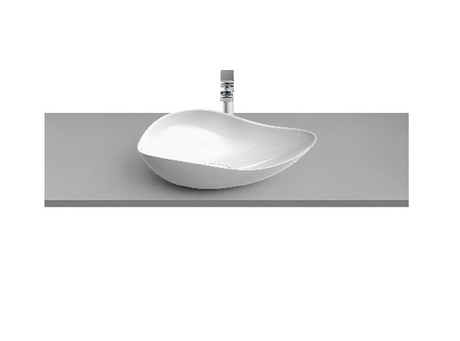 [LAV-ROC-ROLAV9946] LAVAMANOS OVALADO DE SOBREPONER 37,5 CM X 54 CM RUY OHTAQUE BLANCO REF. ROLAV99496 ROCA