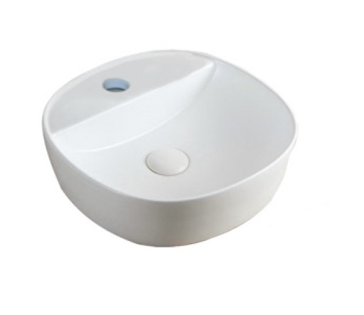 [LAV-UNI-LAV-03] LAVAMANOS REDONDO DE SOBREPONER 40 CM X 40 CM X 12 CM BLANCO REF.LAV-03 MARCA UNIQUE