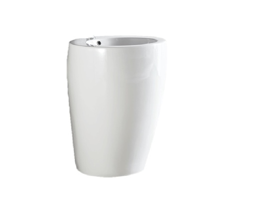 [LAV-UNI-LAV-101] LAVAMANO DE PEDESTAL / COLUMNA REDONDO 49 X 50 X 84 CM COLOR BLANCO MARCA UNIQUE