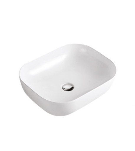 [LAV-UNI-LAV-80] LAVAMANOS OVAL DE SOBREPONER 50 CM X 40 CM X 14.5 CM BLANCO REF.LAV-80 MARCA UNIQUE