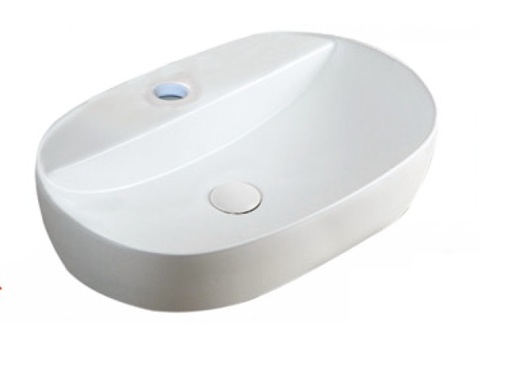 [LAV-UNI-LAV-84] LAVAMANOS OVAL DE SOBREPONER 60 CM X 40 CM X 12 CM BLANCO REF.LAV-84 MARCA UNIQUE