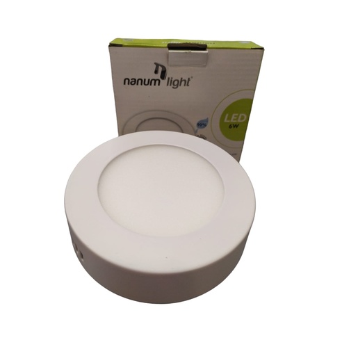 [LED-NAN-880202054251] LED PANEL REDONDO SUPERFICIAL 6W 6500K MULTV. REF. 8802020542513 MARCA NANUM LIGHT