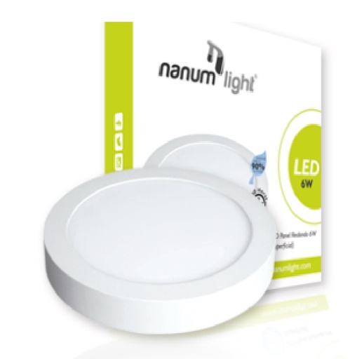 [LED-NAN-880202054252] LED PANEL REDONDO SUPERFICIAL 12W 6500K MULTV. REF. 880202054252 MARCA NANUM LIGHT