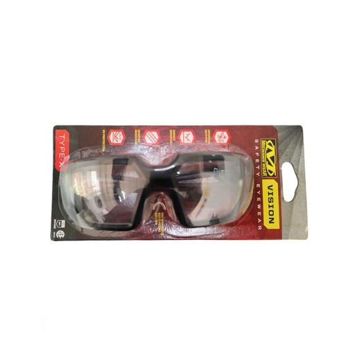 [LEN-MEC-VXS-10AE-BU] LENTES DE SEGURIDAD ANTIEMPAÑADURA Y ANTI RAYA COLOR NEGRO REF. VXS-10AE-BU MARCA MECHANIX WEAR