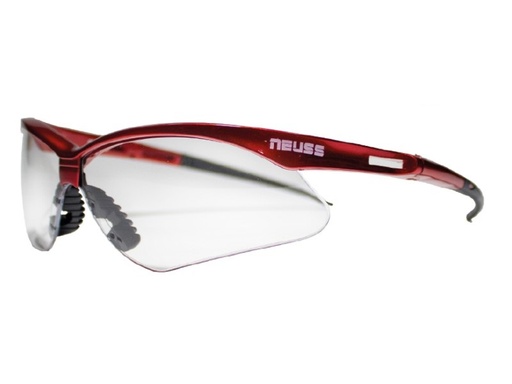 [LEN-NIK-NIK-08040] LENTES DE SEGURIDAD CLARO ANTI-NIEBLA ROJO REF. NIK-08040 MARCA NIKATTO