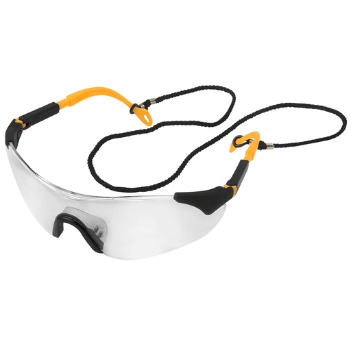 [LEN-TOL-45069] LENTES DE SEGURIDAD TRANSPARENTES CURVOS - MARCO PA - LENTE PC - C/ CUERDA REF. 45069 MARCA TOLSEN