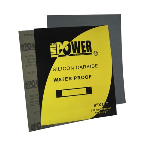 [LIJ-POW-AG-80] PLIEGO LIJA DE AGUA GRANO 80 9 " X 11" REF. P80 / 261 MARCA POWER