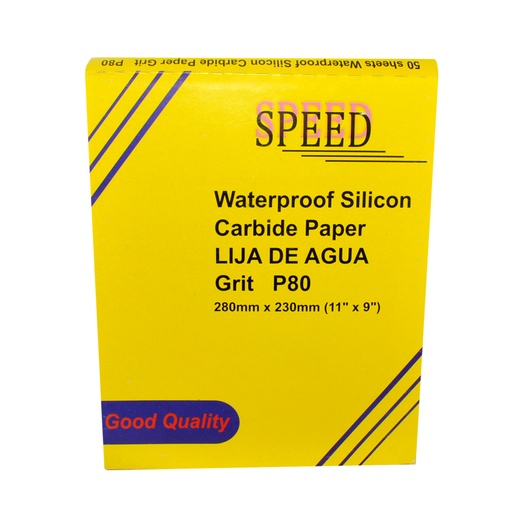 [LIJ-SPE-G80] PLIEGO LIJA DE AGUA GRANO 80 REF. P80 MARCA SPEED