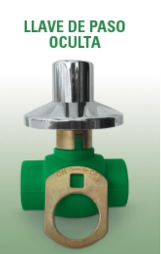 [LLA-DON-DSW126] LLAVE / VALVULA DE BOLA DE 20 MM TIPO OCULTA ( EMPOTRABLE ) REF. DSW126 MARCA DONSEN