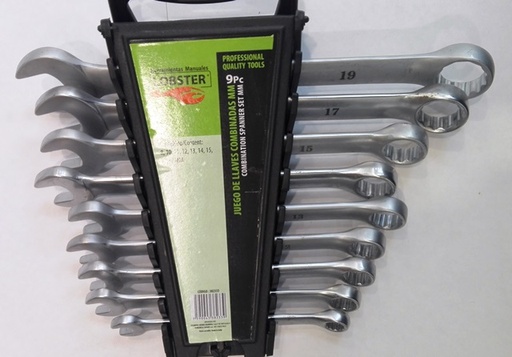 [LLA-LOB-382333] JUEGO DE LLAVES COMBINADAS STANDAR 9 PZAS REF. 382333 MARCA LOBSTER