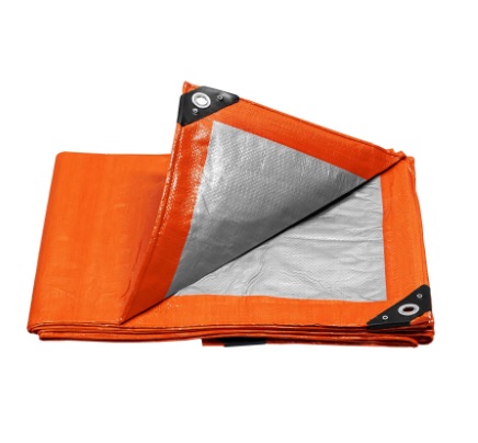 [LON-PRE-23757] LONA DE POLIETILENO NARANJA / GRIS DE 3 X 4 MTS MOD. LP-34 N REF. 23757 MARCA PRETUL