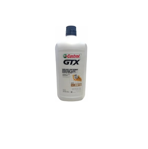 [LUB-CAS-104809] LUBRICANTE / ACEITE PARA MOTOR SINTETICO GTX SAE 20W50 946 ML REF. 104809 MARCA CASTROL