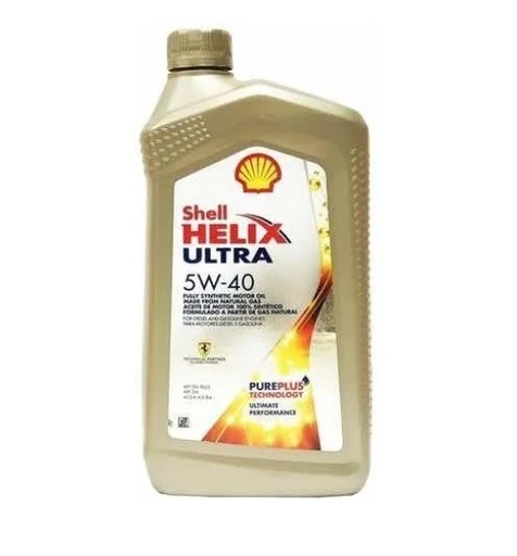 [LUB-SHE-5W40] LUBRICANTE / ACEITE PARA MOTOR 5W40 FULL SINTETICO 1 LTR SHELL HELIX ULTRA REF. 065796 MARCA SHELL