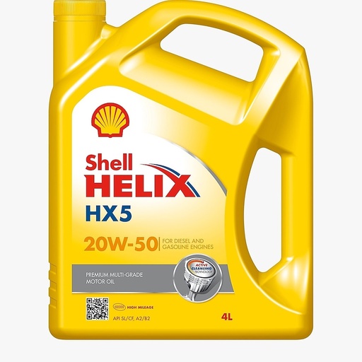 [LUB-SHE-HX5] LUBRICANTE / ACEITE MINERAL HELIX 20 W 50 ( GARRAFA 4 LTS ) REF. HX5 MARCA SHELL