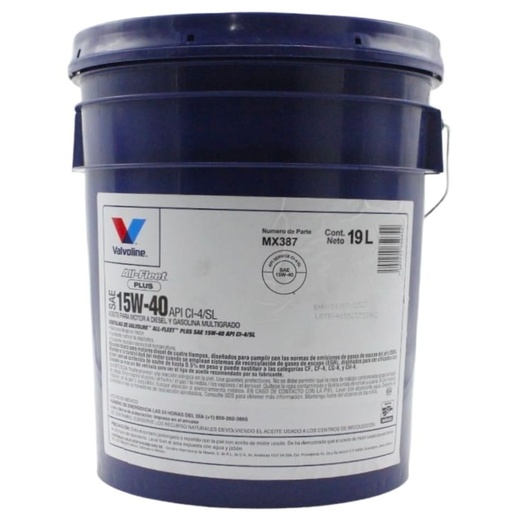 [LUB-VAL-VA-D15W40] LUBRICANTE / ACEITE DIESEL 15W 40 ( PAILA DE 20 LTR ) REF. SAE 15W 40 MARCA VALVOLINE