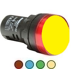 [LUZ-EBC-17525] LUZ CONTROL LED DE SEÑALIZACION COLOR AMARILLO DE 22 MM REF. 17525 MARCA EBCHQ