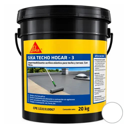 [MAN-SIK-625447] PINTURA ELASTOMERICA ACRIL TECHO 3 PAILA ( 04,40 GL - 20 KG) COLOR BLANCO REF. 625447 MARCA SIKA