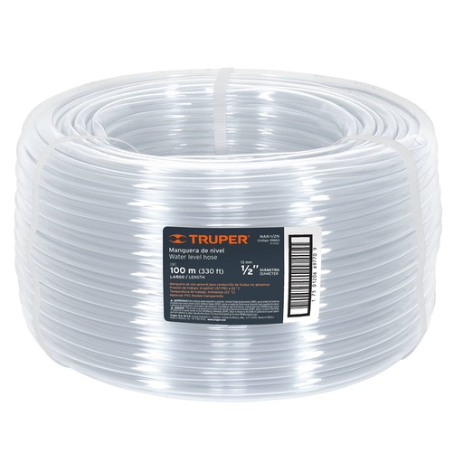 [MAN-TRU-19863] MANGUERA CRISTAL 1/2 " X POR METRO CODIGO - 19863 MARCA TRUPER