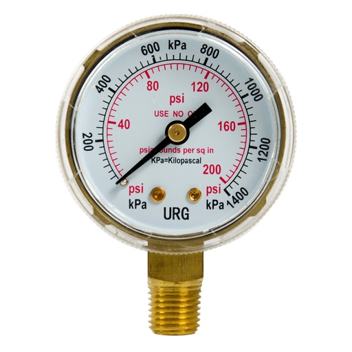 [MAN-WEL-2001289] MANOMETRO RELOJ DE 0-200 PSI DE 2" URG REF. 02001289 MARCA WELDTECH